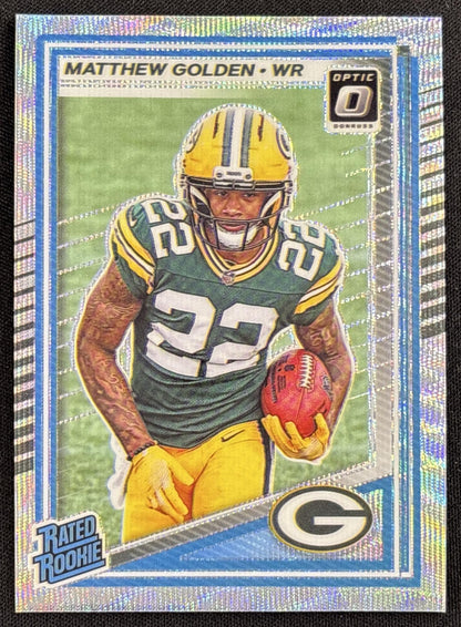 Matthew Golden 2025 Panini Donruss Optic Rated Rookie Wave Prizm /300 Packers