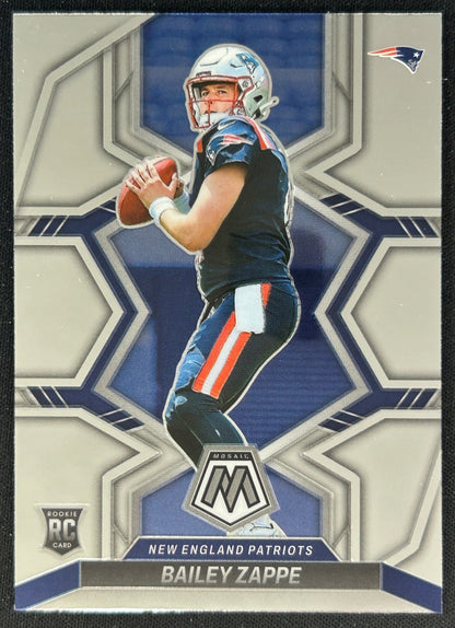 Bailey Zappe 2022 Panini Mosaic Patriots Sports Trading Cards