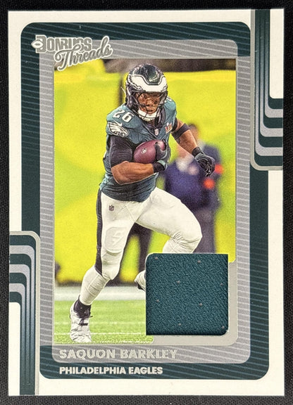 Saquon Barkley 2025 Panini Donruss Threads Eagles Sports Trading Cards