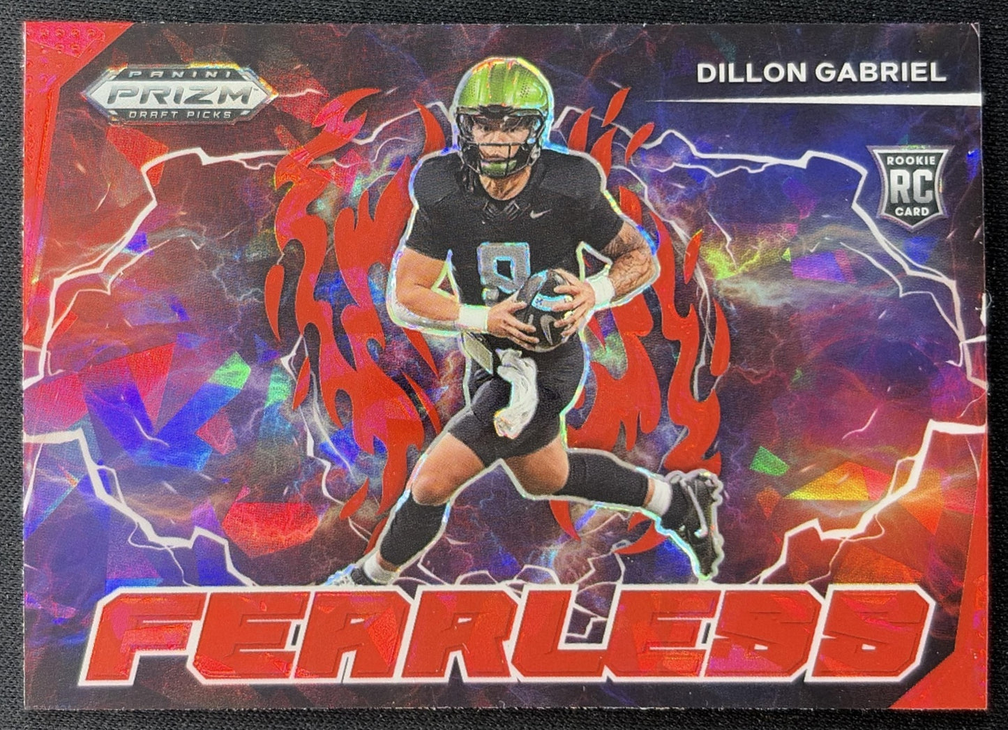 Dillon Gabriel 2025 Panini Prizm Draft Picks Fearless Red Ice Browns Front