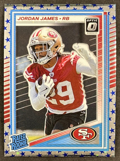 Jordan James 2025 Panini Donruss Optic Rated Rookie Stars Prizm 49ers Default Title Sports Trading Card