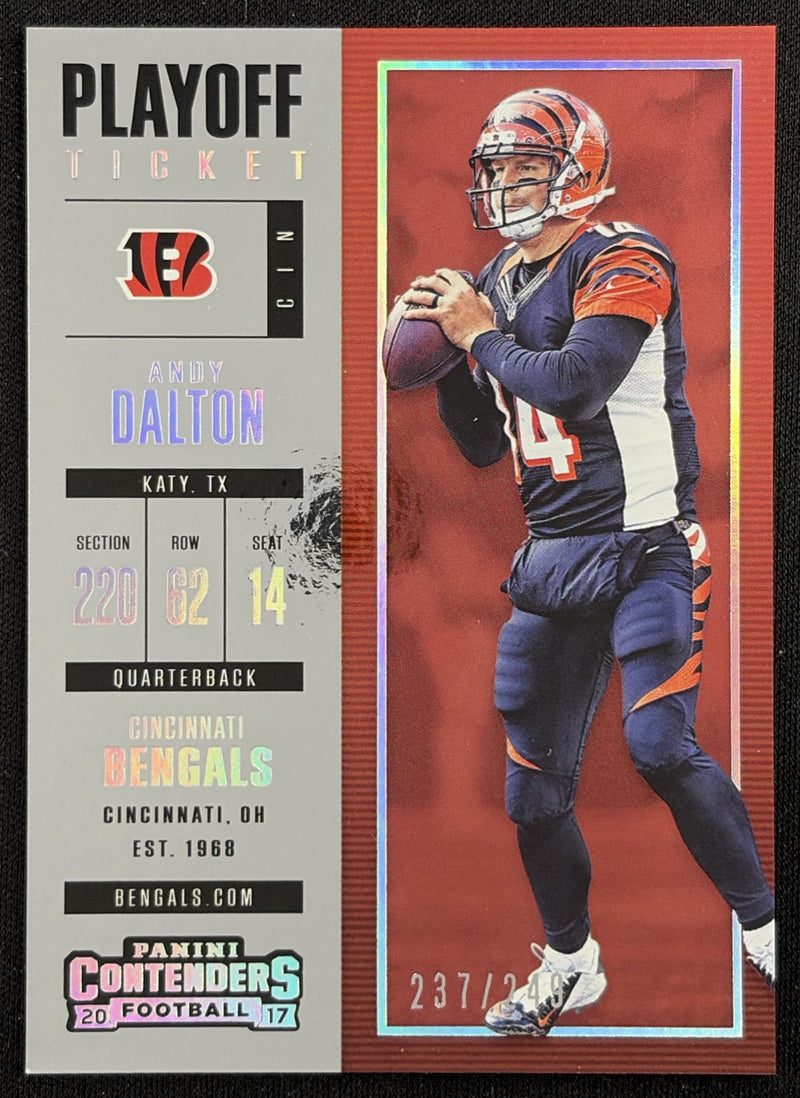 Andy Dalton 2017 Panini Contenders Playoff Ticket /249 Bengals