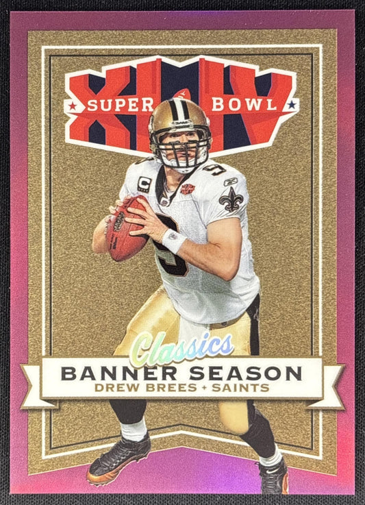 Drew Brees 2022 Panini Classics Banner Season Purple /35 Saints Sports Trading Cards