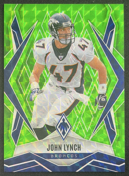 John Lynch 2025 Panini Phoenix Lime Green Pyramids Prizm /285 Broncos Sports Trading Card