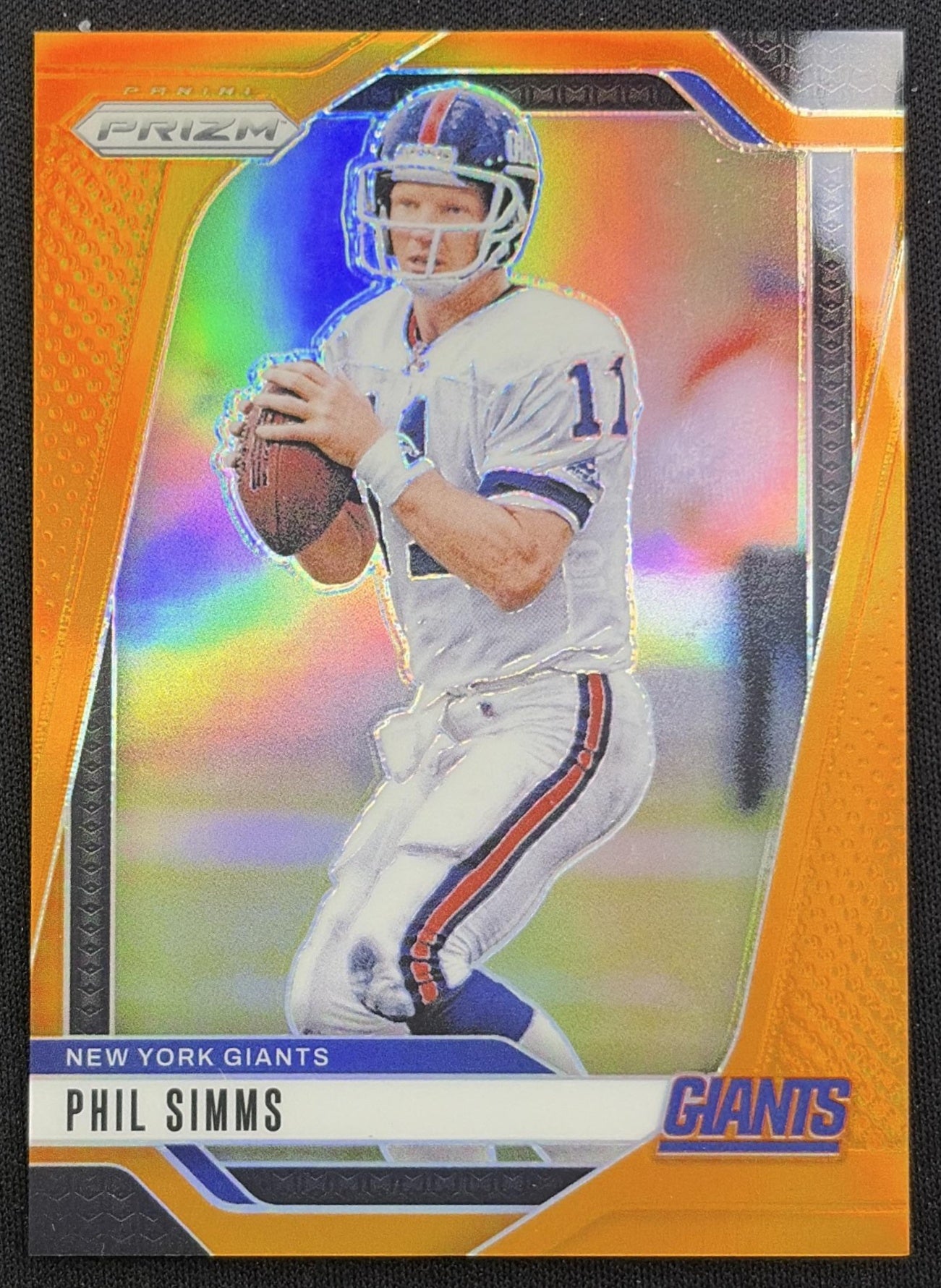 Phil Simms 2024 Panini Prizm Orange /249 Giants