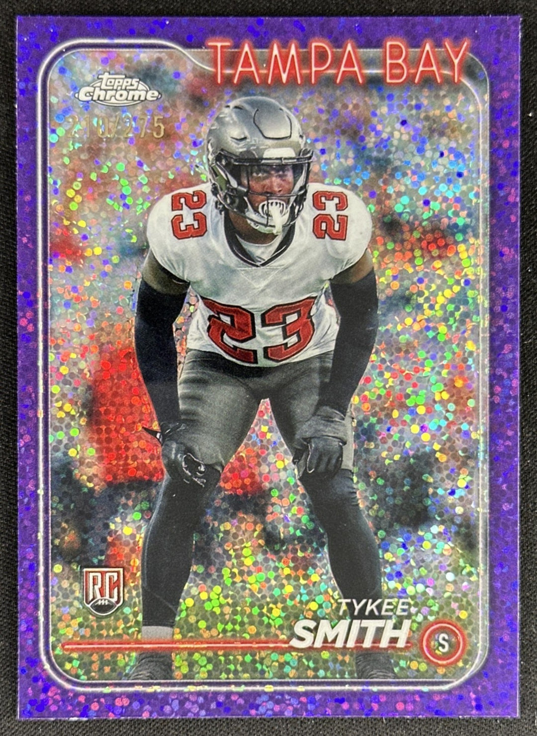 Tykee Smith 2024 Topps Chrome Purple Speckle Refractor /275 Buccaneers