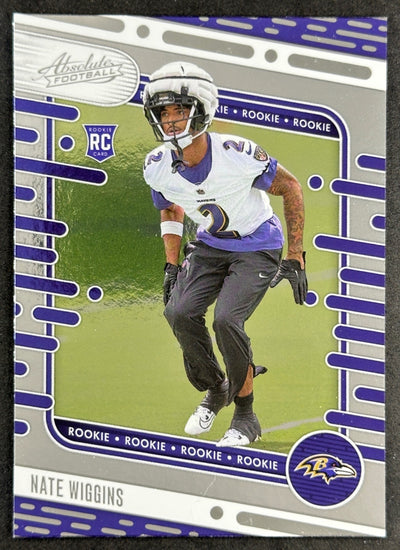 Nate Wiggins 2024 Panini Absolute Rookies Ravens Default Title Sports Trading Cards