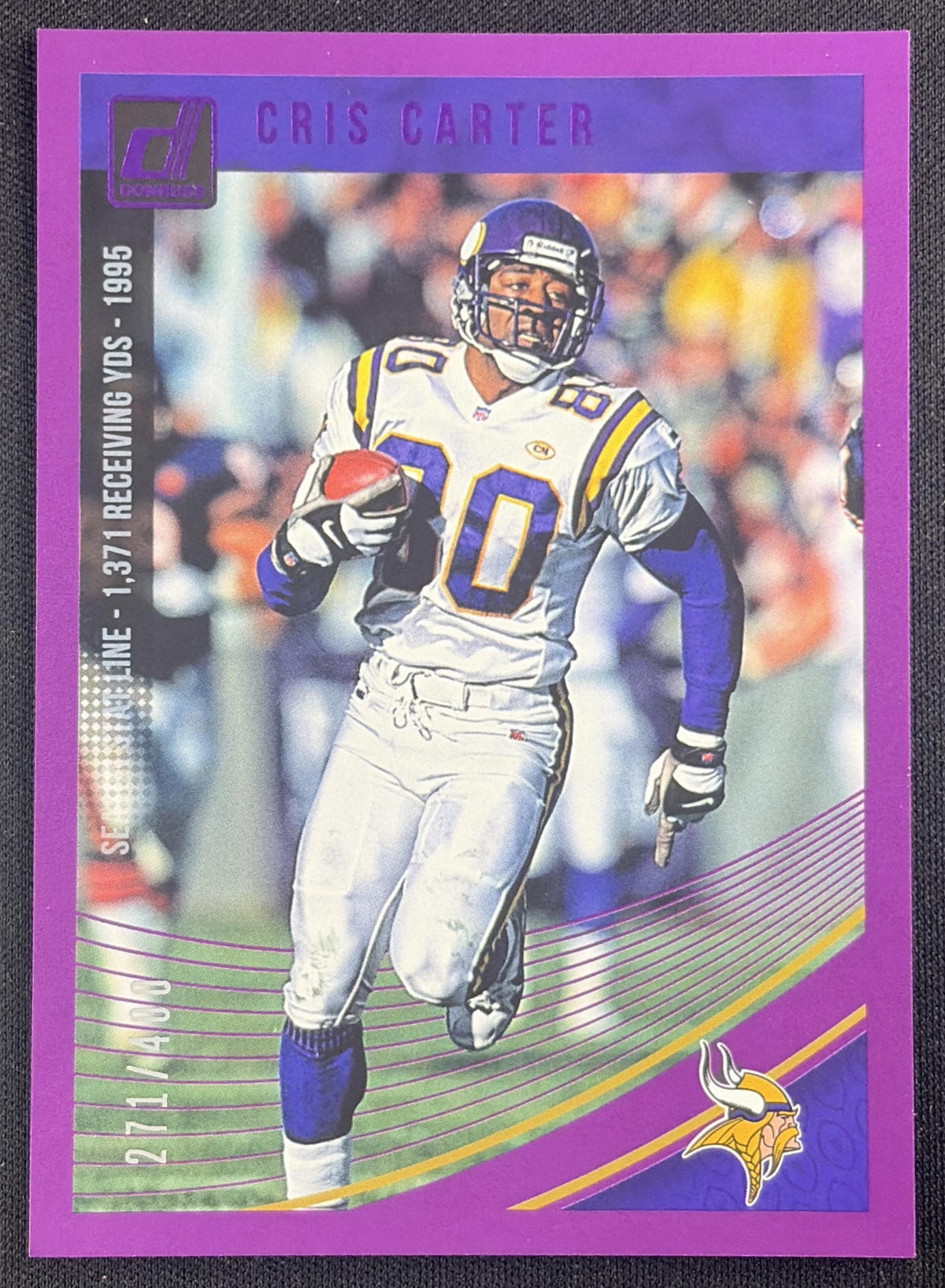 Cris Carter 2018 Panini Donruss Season Stat Line /400 Vikings