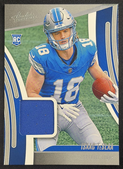 Isaac TeSlaa 2025 Panini Absolute Rookie Materials Lions