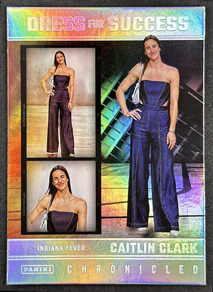 Caitlin Clark 2025 Panini Chronicled Dress For Success Holo Fever 66 Indiana Fever