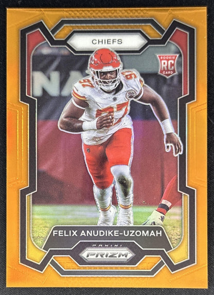 Felix Anudike-Uzomah Orange 2023 Prizm /249 Rookie Chiefs Default Title Sports Trading Cards