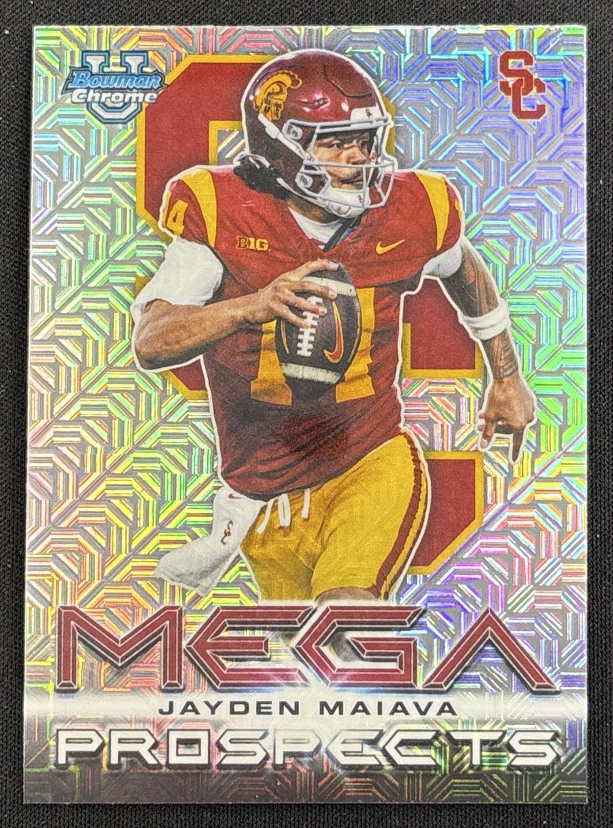 Jayden Maiava 2026 Bowman Chrome Mega Prospects Mojo Refractor Trojans