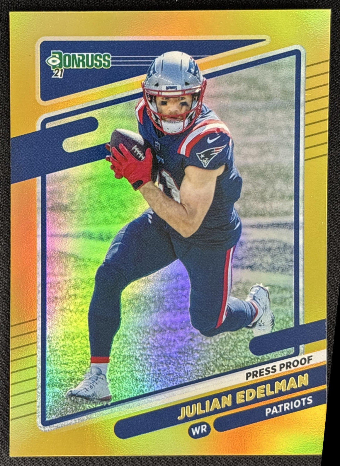 Julian Edelman 2021 Panini Donruss Press Proof Premium Patriots