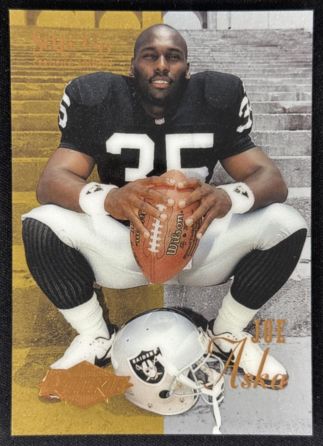 Joe Aska 1995 Pinnacle Select Certified Raiders Sports Trading Card