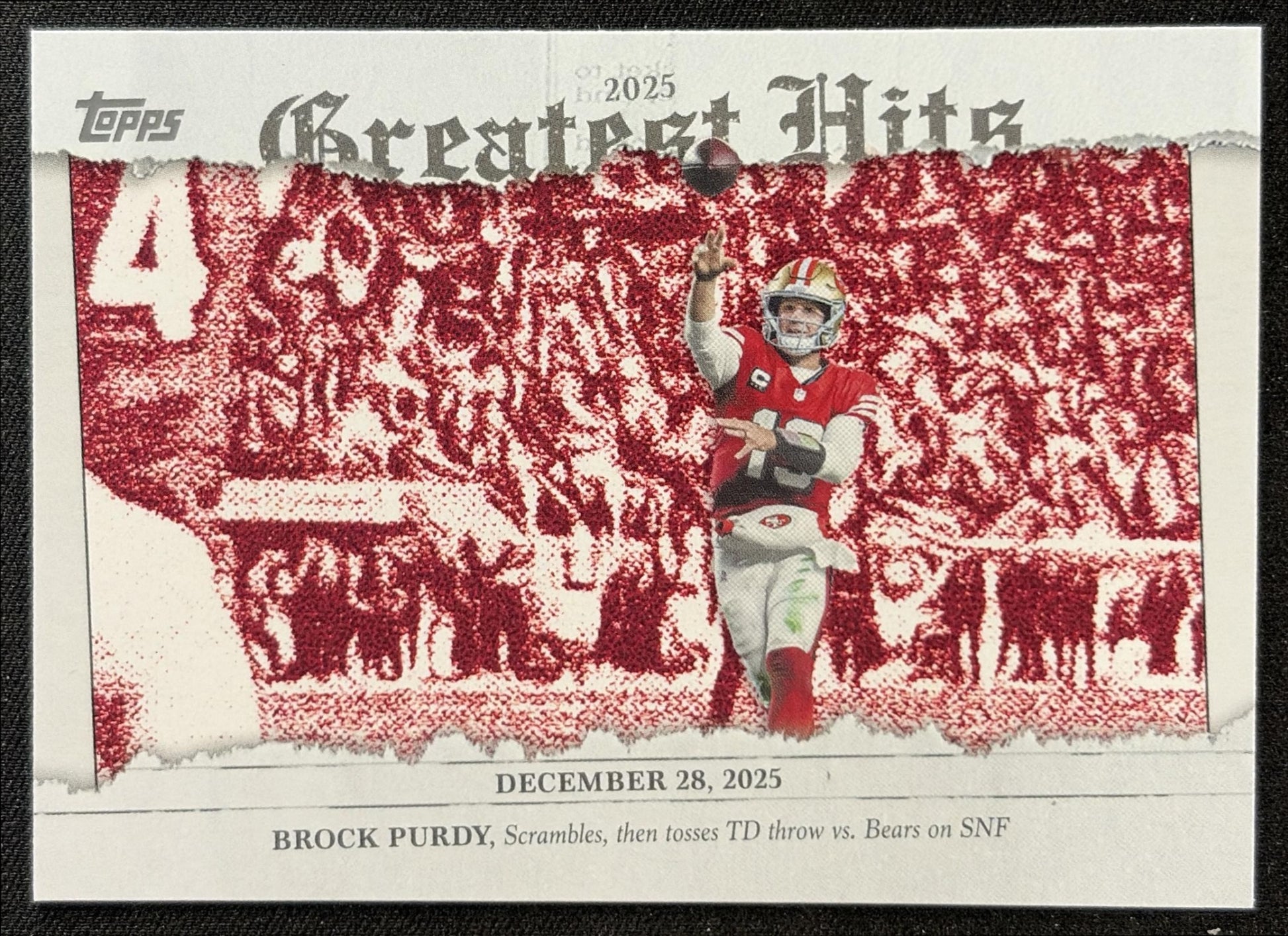 Brock Purdy 2026 Topps 2025 Greatest Hits 49ers front