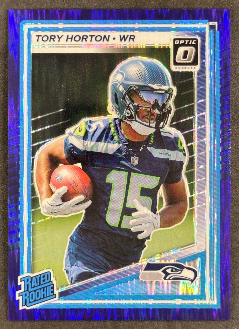 Tory Horton 2025 Donruss Optic Rated Rookie Purple Shock Prizm Seahawks Default Title Football Card