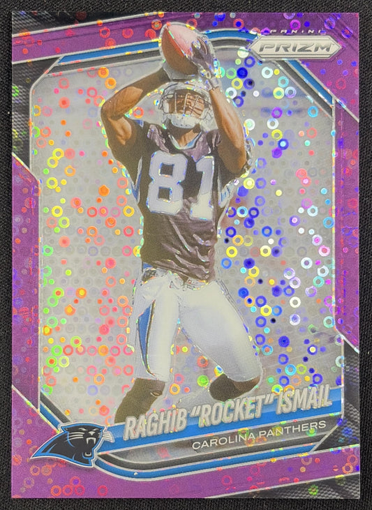 Raghib "Rocket" Ismail 2025 Panini Prizm No Huddle Purple /75 Panthers
