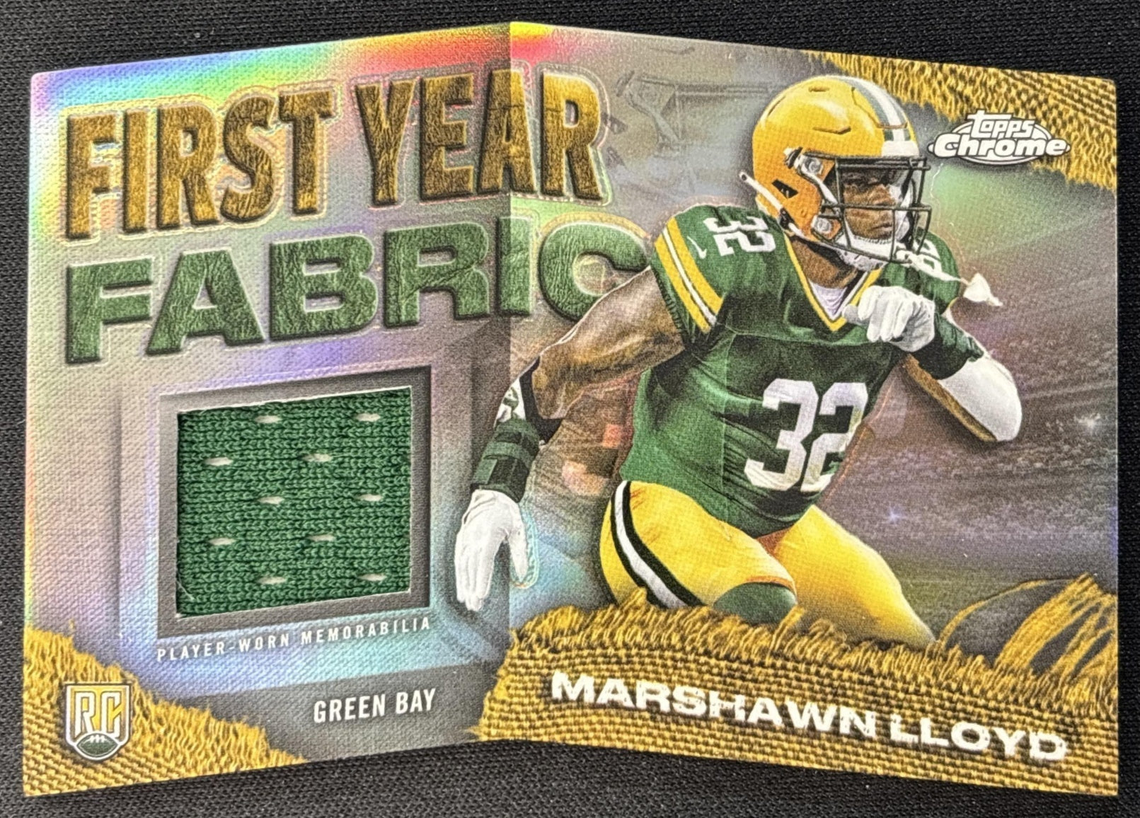 MarShawn Lloyd 2024 Topps Chrome First Year Fabric Packers
