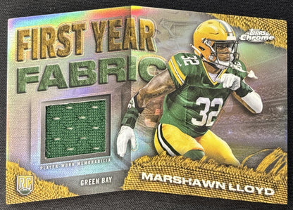 MarShawn Lloyd 2024 Topps Chrome First Year Fabric Packers