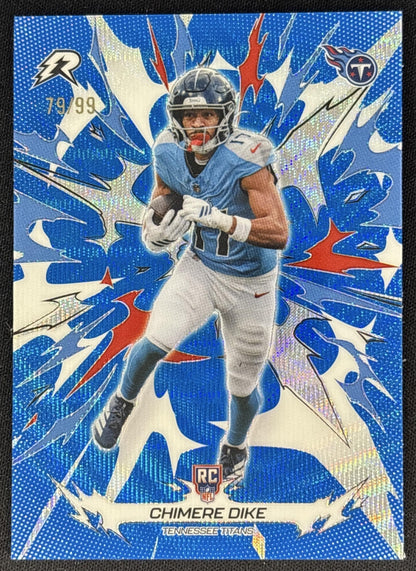 Chimere Dike 2025 Topps Resurgence Blue Surge Refractor /99 Titans