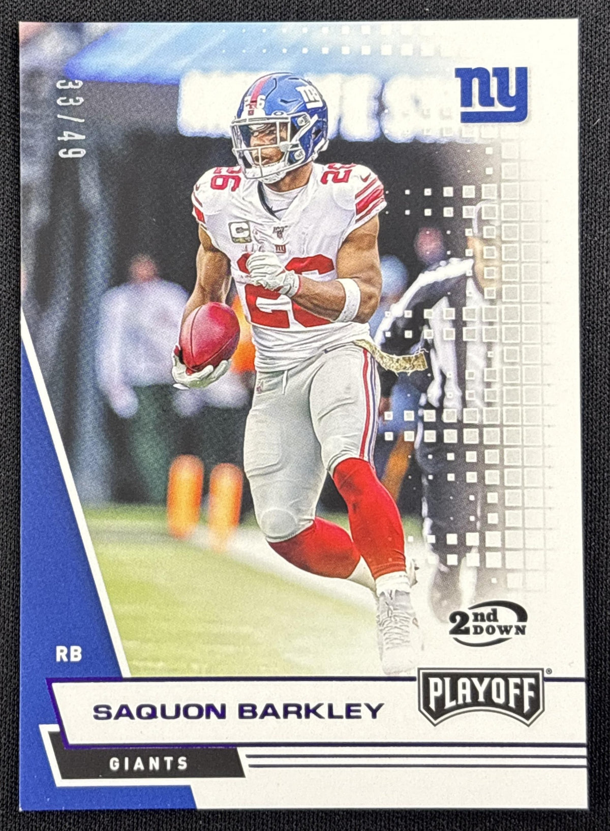 Saquon Barkley 2020 Panini Playoff 2nd Down /49 Giants