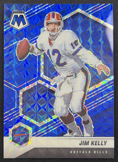 Jim Kelly 2021 Panini Mosaic Prizm Blue /99 Bills