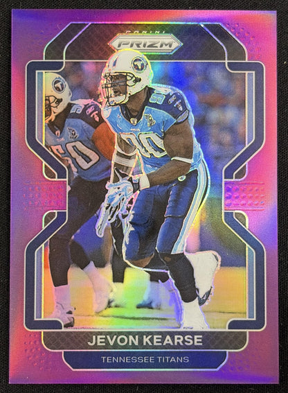 Front of Jevon Kearse 2021 Panini Prizm Purple /125 Titans sports trading card