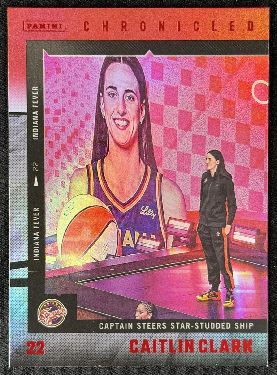 Caitlin Clark 2025 Panini Chronicled WNBA Red Holo Fever 41