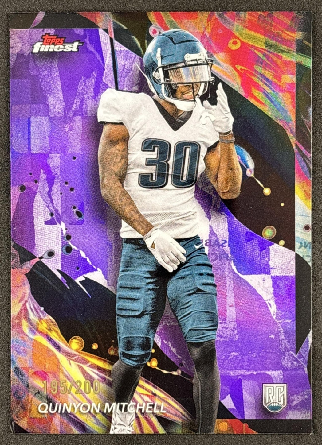 Quinyon Mitchell 2024 Topps Finest Purple Refractor /200 Eagles Philadelphia Eagles