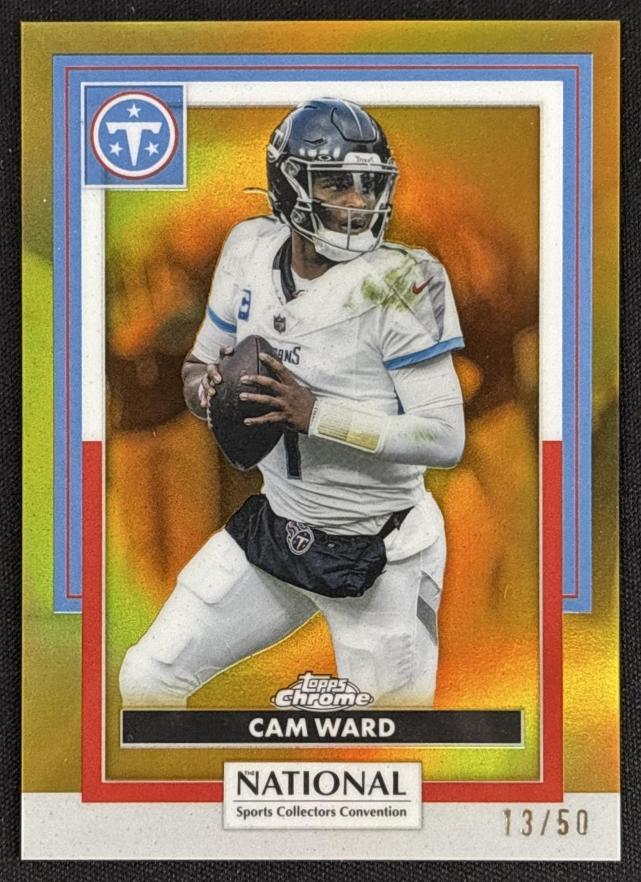 Cam Ward 2026 Topps NSCC Collection NFL Gold Refractor /50 Titans Default Title Sports Trading Cards