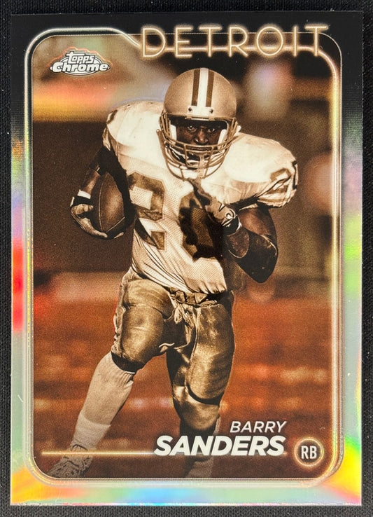Barry Sanders 2024 Chrome Sepia Refractor Lions