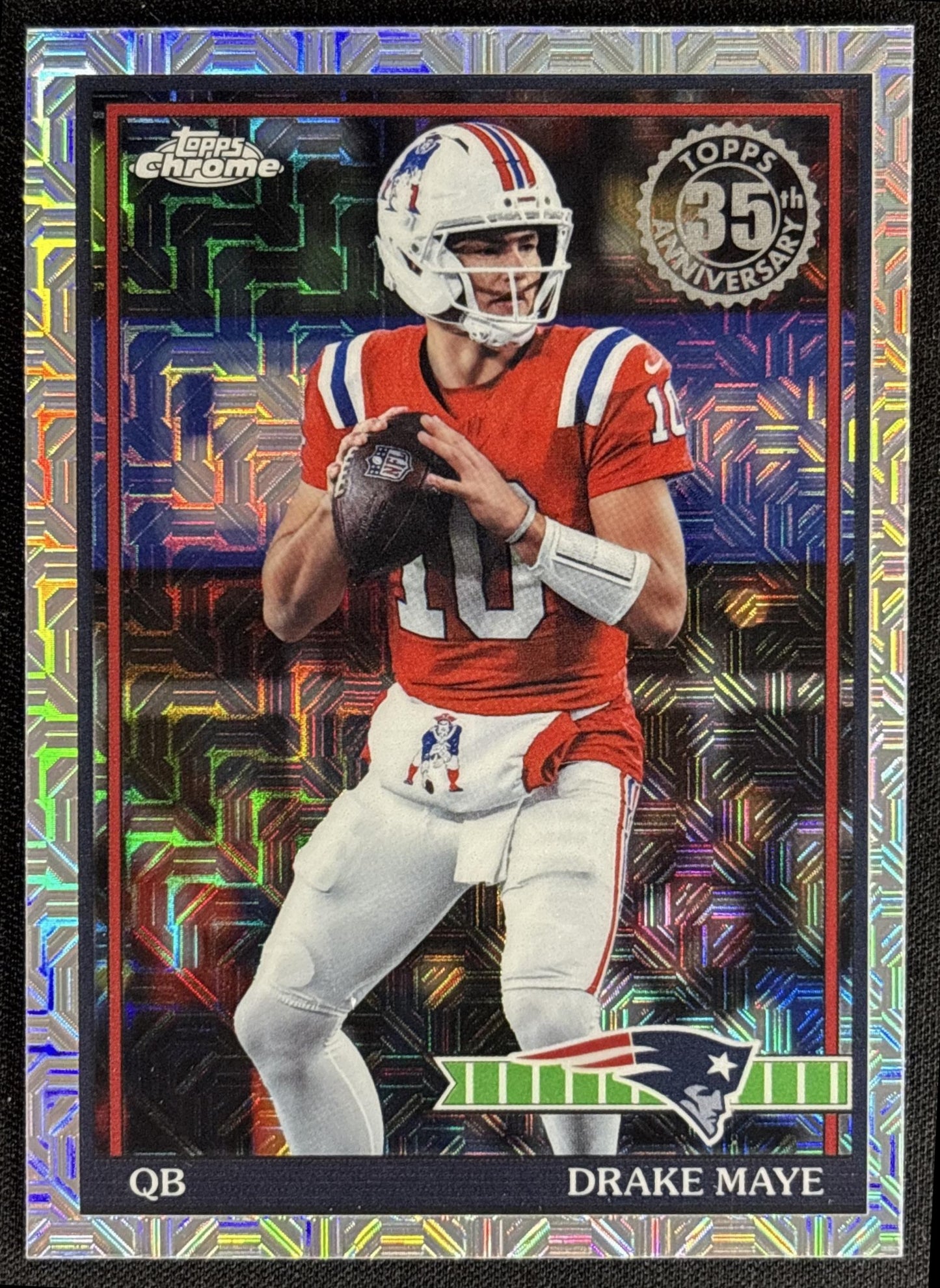 Drake Maye 2026 Topps 1991 Chrome Mojo Refractor Patriots