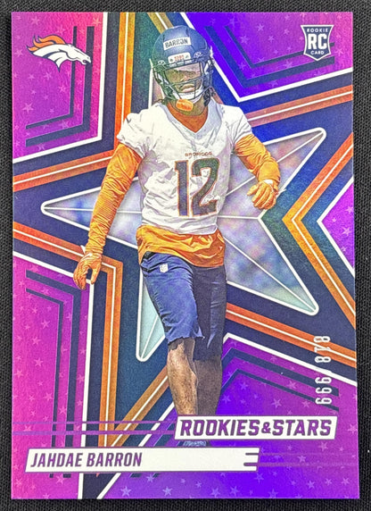 Jahdae Barron 2025 Panini Rookies & Stars Purple /999 Broncos Denver Broncos