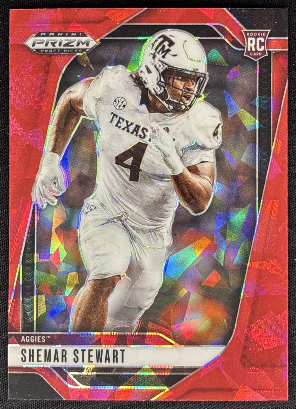 Shemar Stewart 2025 Panini Prizm Draft Picks Red Ice Aggies Bengals Sports Trading Card