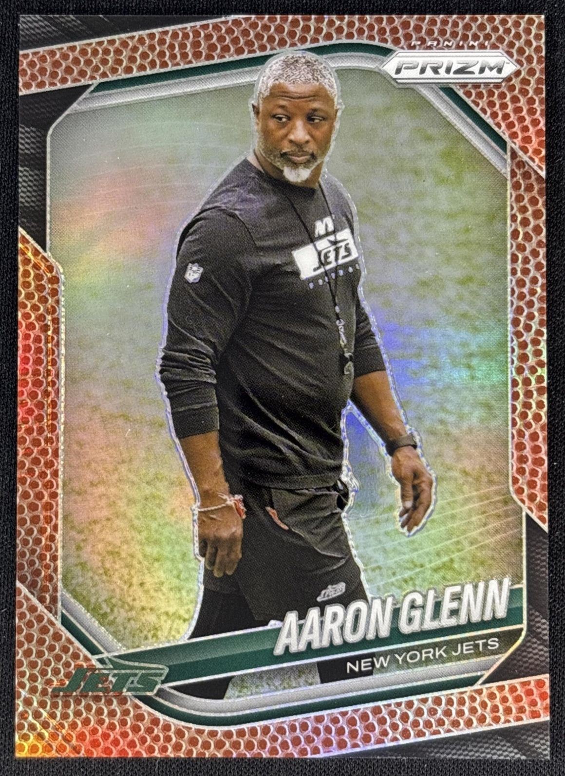 Aaron Glenn 2025 Panini Prizm Pigskin /180 Jets