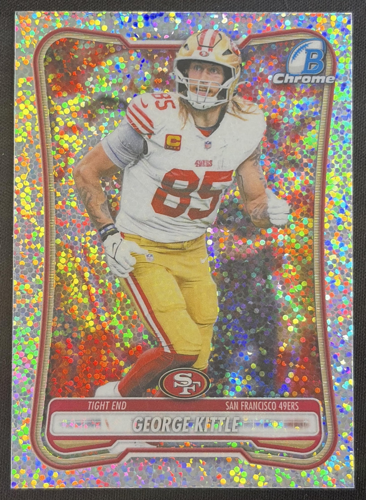 George Kittle 2026 Bowman Chrome NFL Speckle Refractor 49ers