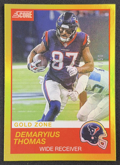 Demaryius Thomas 2019 Panini Score Gold Zone /50 Texans Sports Trading Card