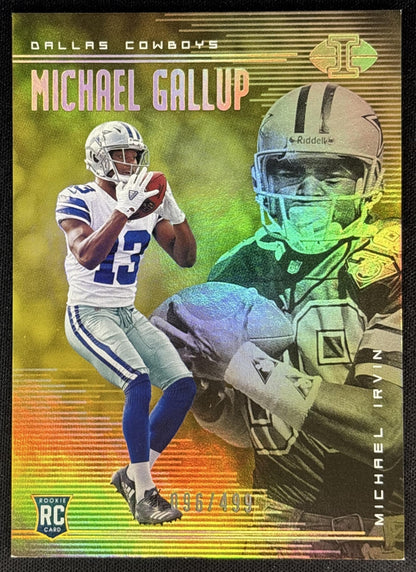 Michael Gallup Irvin 2018 Panini Illusions Gold /499 Cowboys