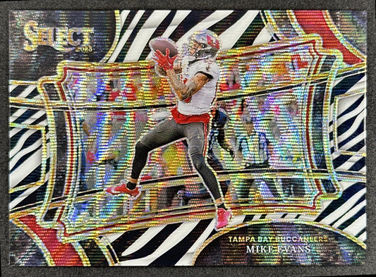 Mike Evans 2023 Panini Select Zebra Prizm Field Level SSP Buccaneers