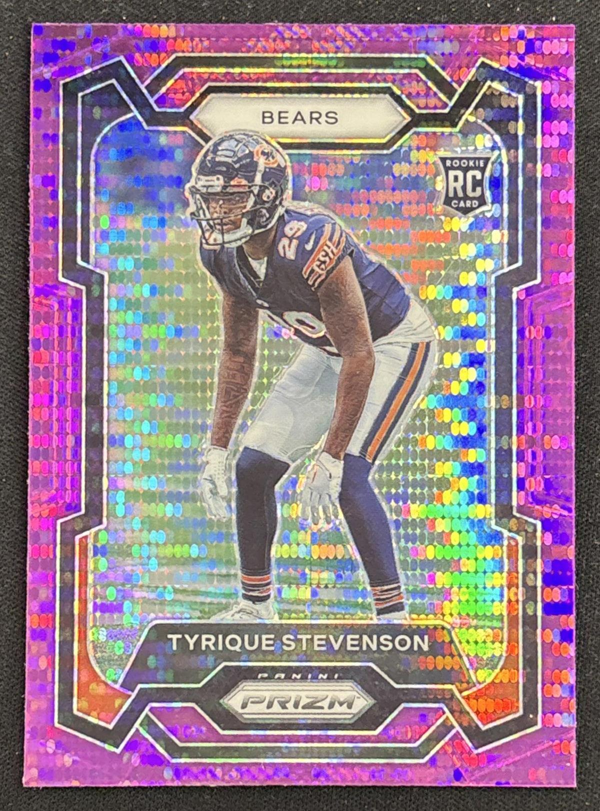 Tyrique Stevenson 2023 Panini Prizm Purple Pulsar Bears