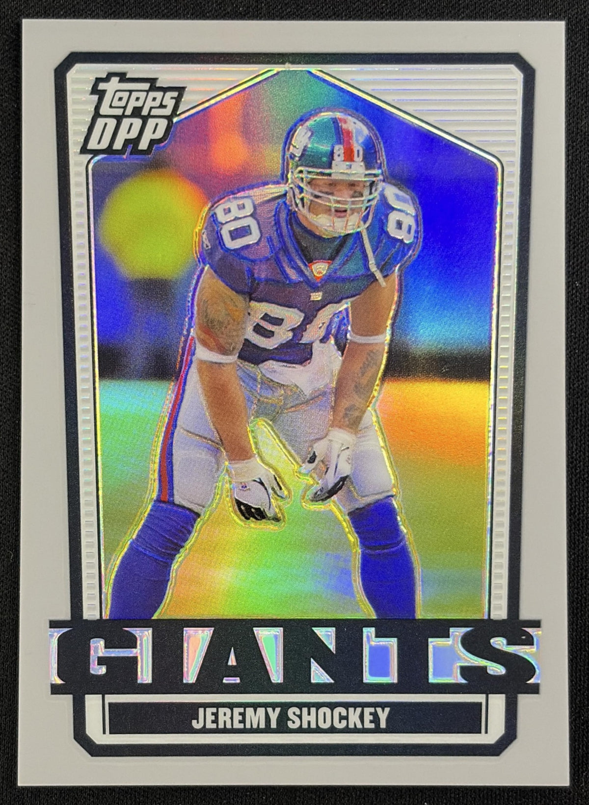 Jeremy Shockey 2007 Topps Draft Picks & Prospects Chrome Silver Refractor /125 Giants New York Giants Sports Trading Card