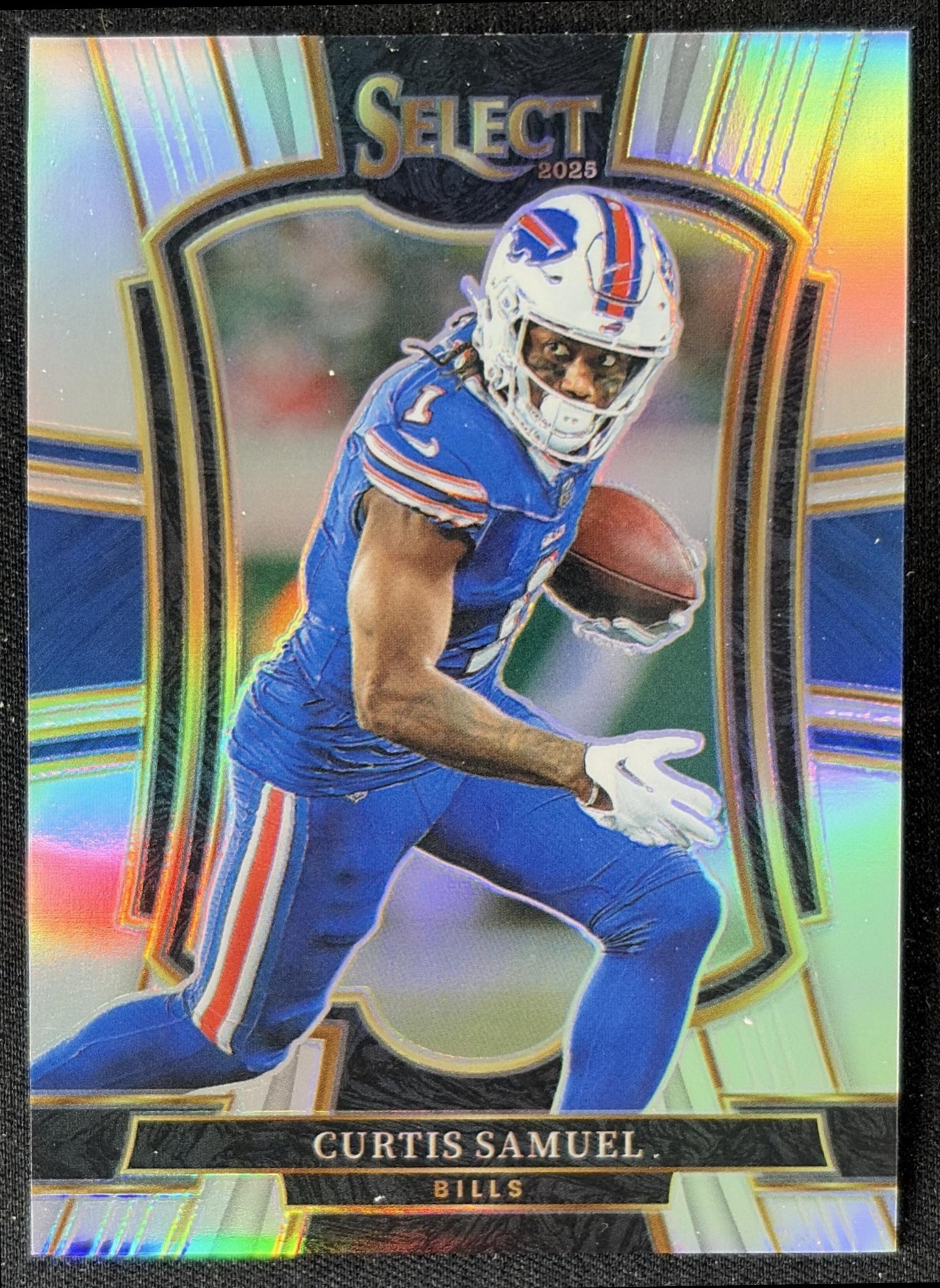 Curtis Samuel 2025 Panini Select Premier Level Silver Prizm Bills front