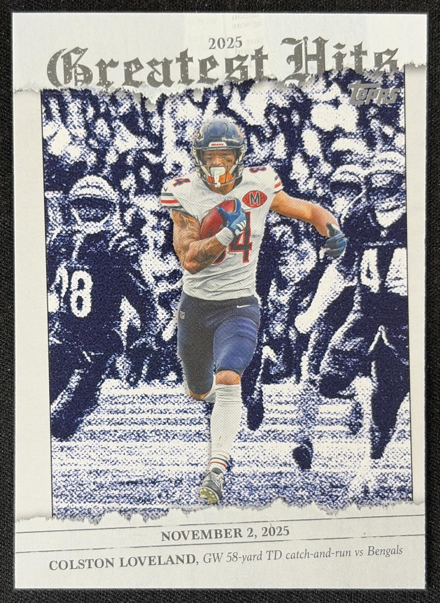 Colston Loveland 2026 Topps 2025 Greatest Hits Bears front