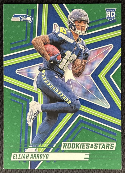 Elijah Arroyo 2025 Panini Rookies & Stars Green Seahawks Sports Trading Cards