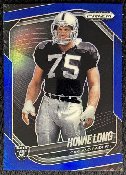 Howie Long 2025 Panini Prizm Black Blue /199 Raiders Sports Trading Cards