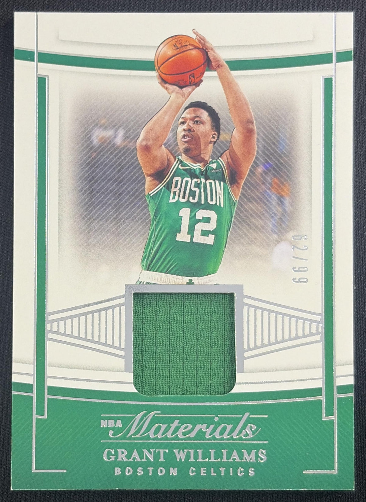 Grant Williams 2020 Panini National Treasures NBA Materials /99 Celtics Boston Celtics Sports Trading Card