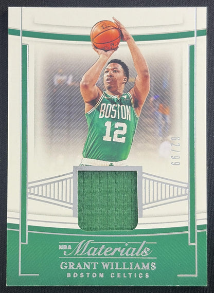 Grant Williams 2020 Panini National Treasures NBA Materials /99 Celtics Boston Celtics Sports Trading Card