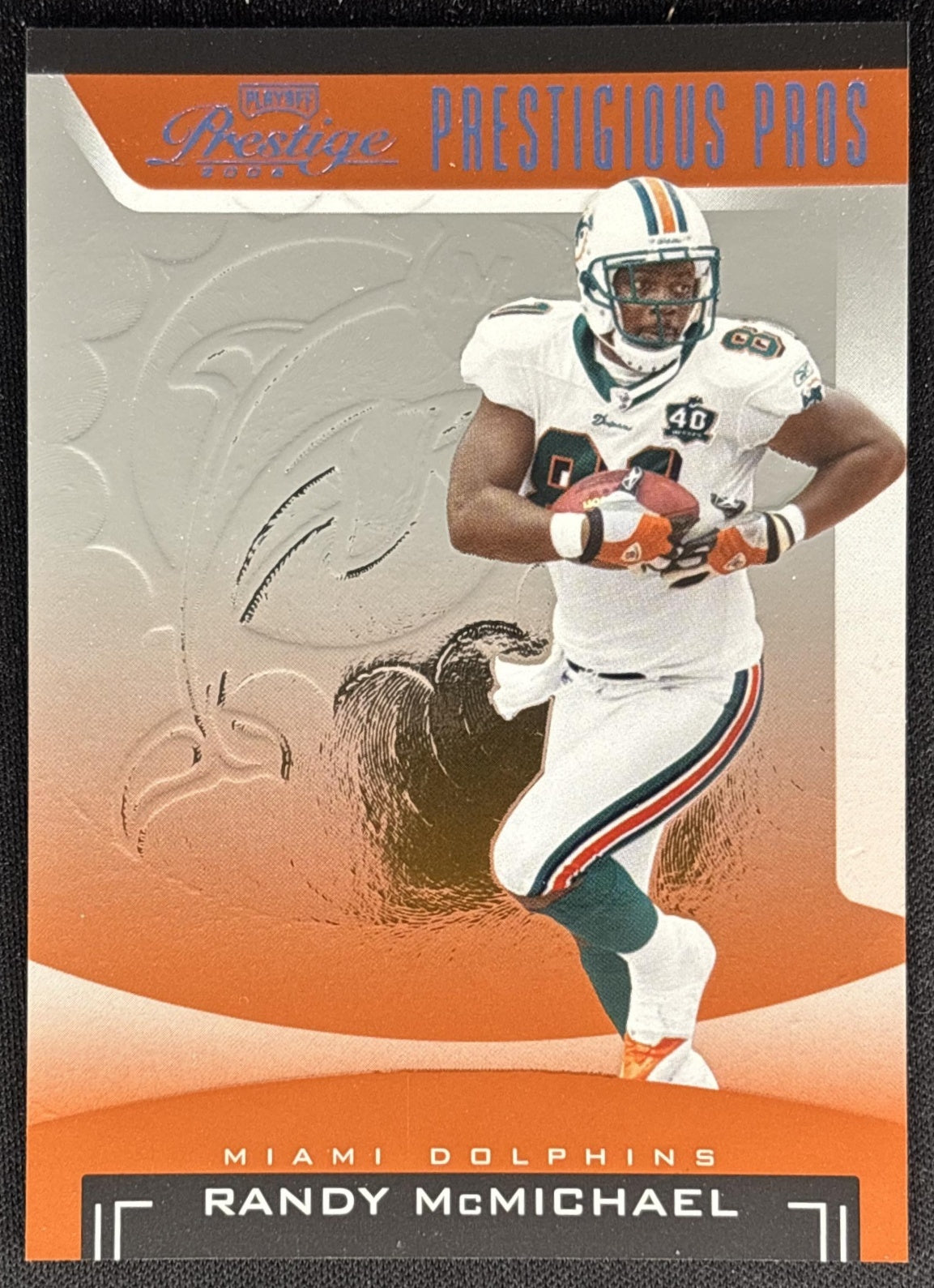 Randy McMichael 2006 Playoff Prestige Prestigious Pros Orange /500 Dolphins front