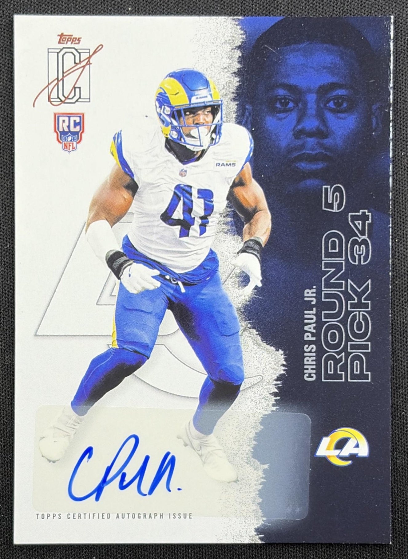 Chris Paul Jr. 2025 Topps Signature Class Rookie Auto Rams front