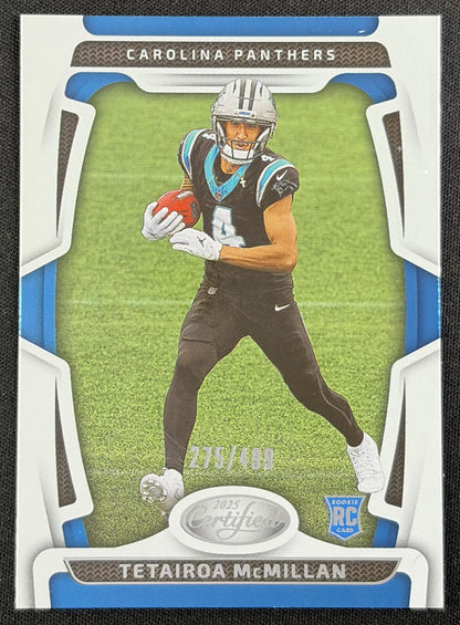 Tetairoa McMillan 2025 Panini Certified Rookies /499 Panthers